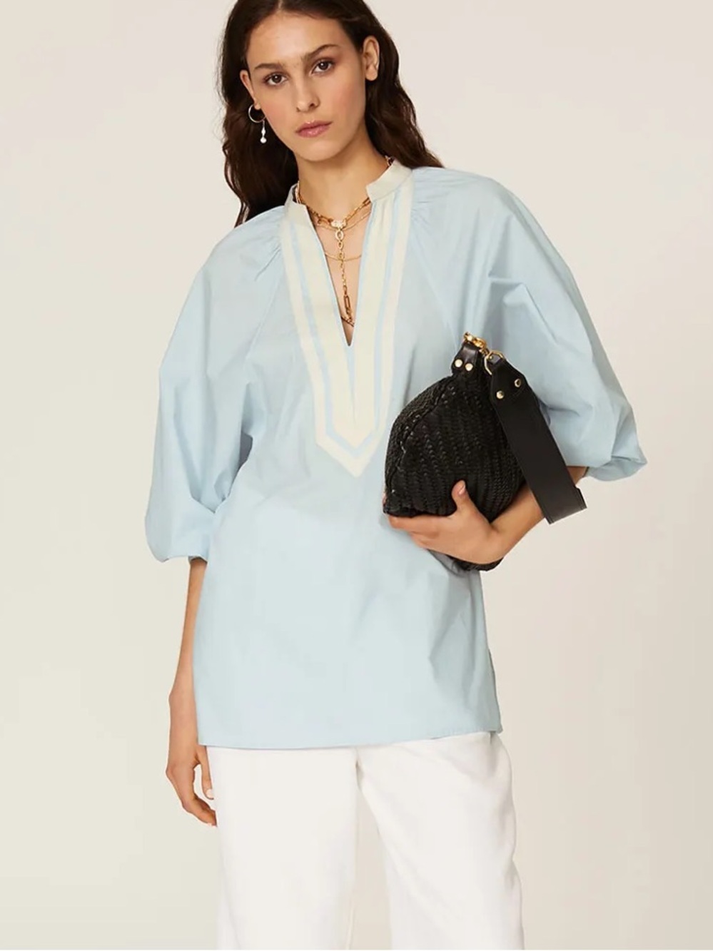 Tory Burch Light Blue Tunic Dress